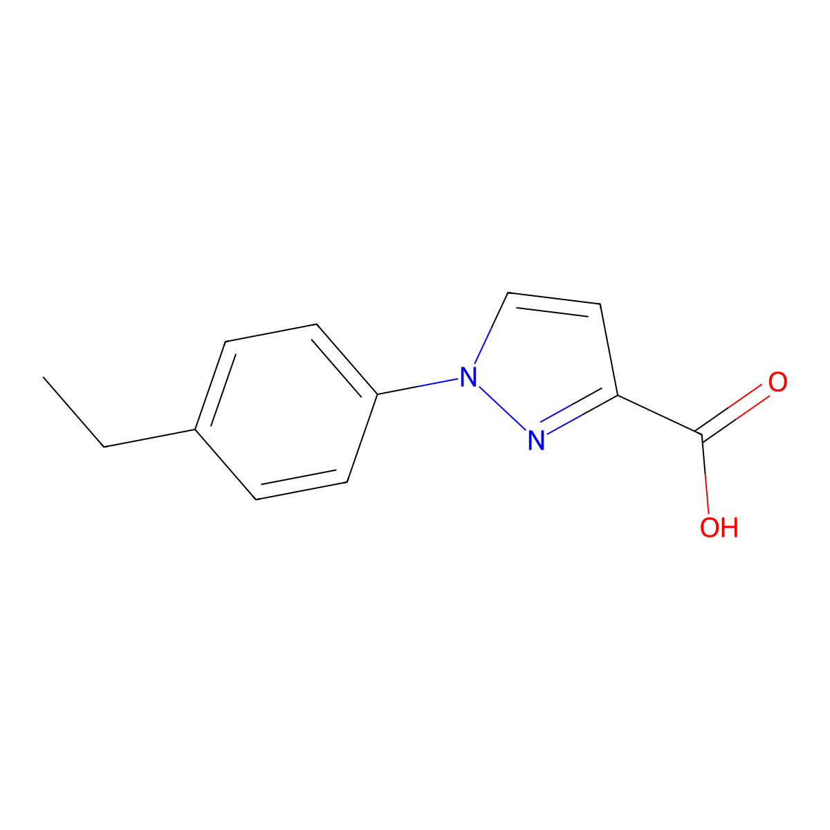 1-(4-Ethylphenyl)-1h-pyrazole-3-carboxylic acid molecular structure, CAS 1152535-05-1