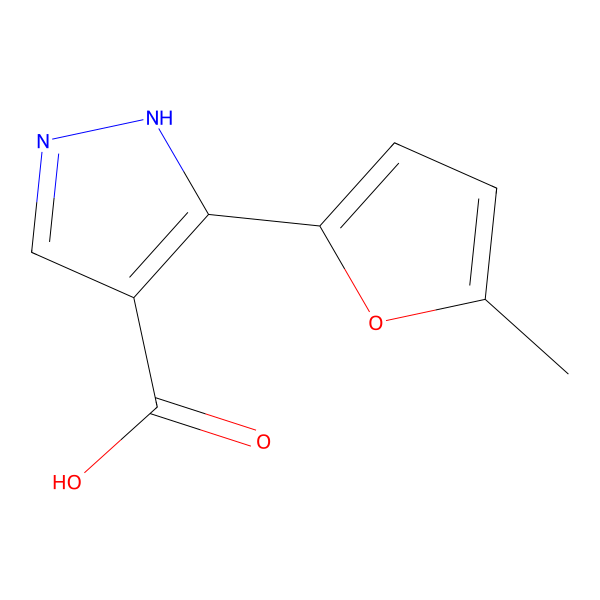 3-(5-Methylfuran-2-yl)-1h-pyrazole-4-carboxylic acid molecular structure, CAS 1152536-01-0