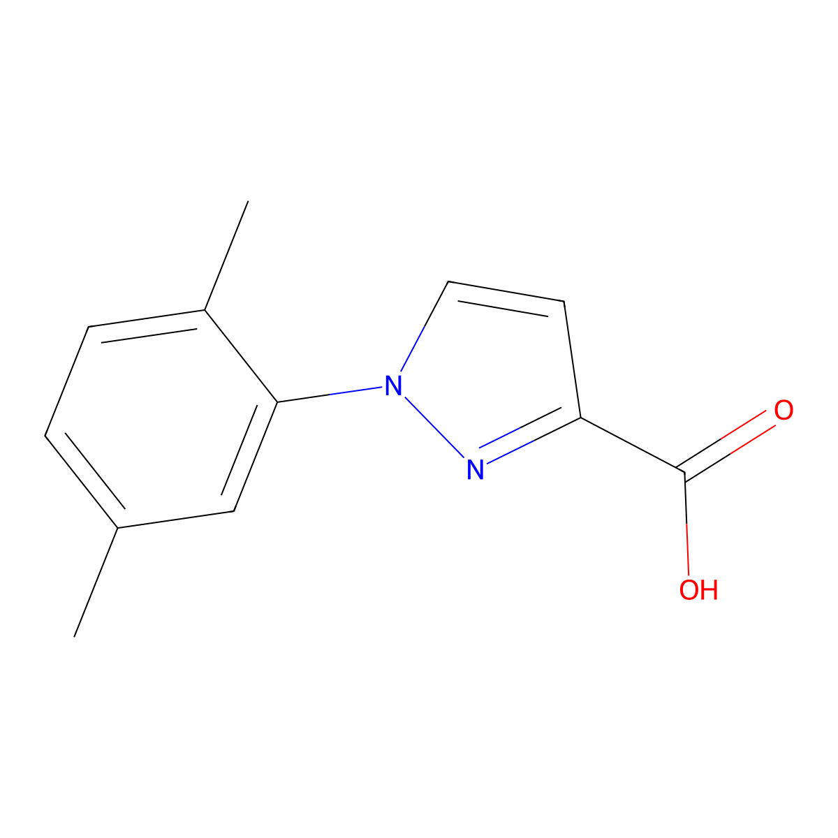 1-(2,5-Dimethylphenyl)-1h-pyrazole-3-carboxylic acid molecular structure, CAS 1152536-07-6