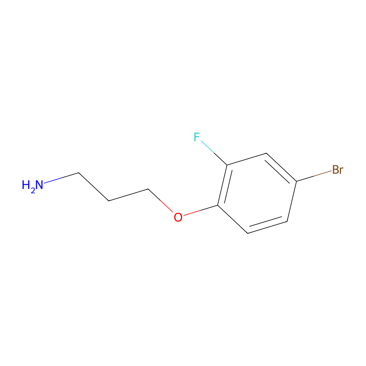 3-(4-Bromo-2-fluorophenoxy)propan-1-amine molecular structure, CAS 1152536-10-1