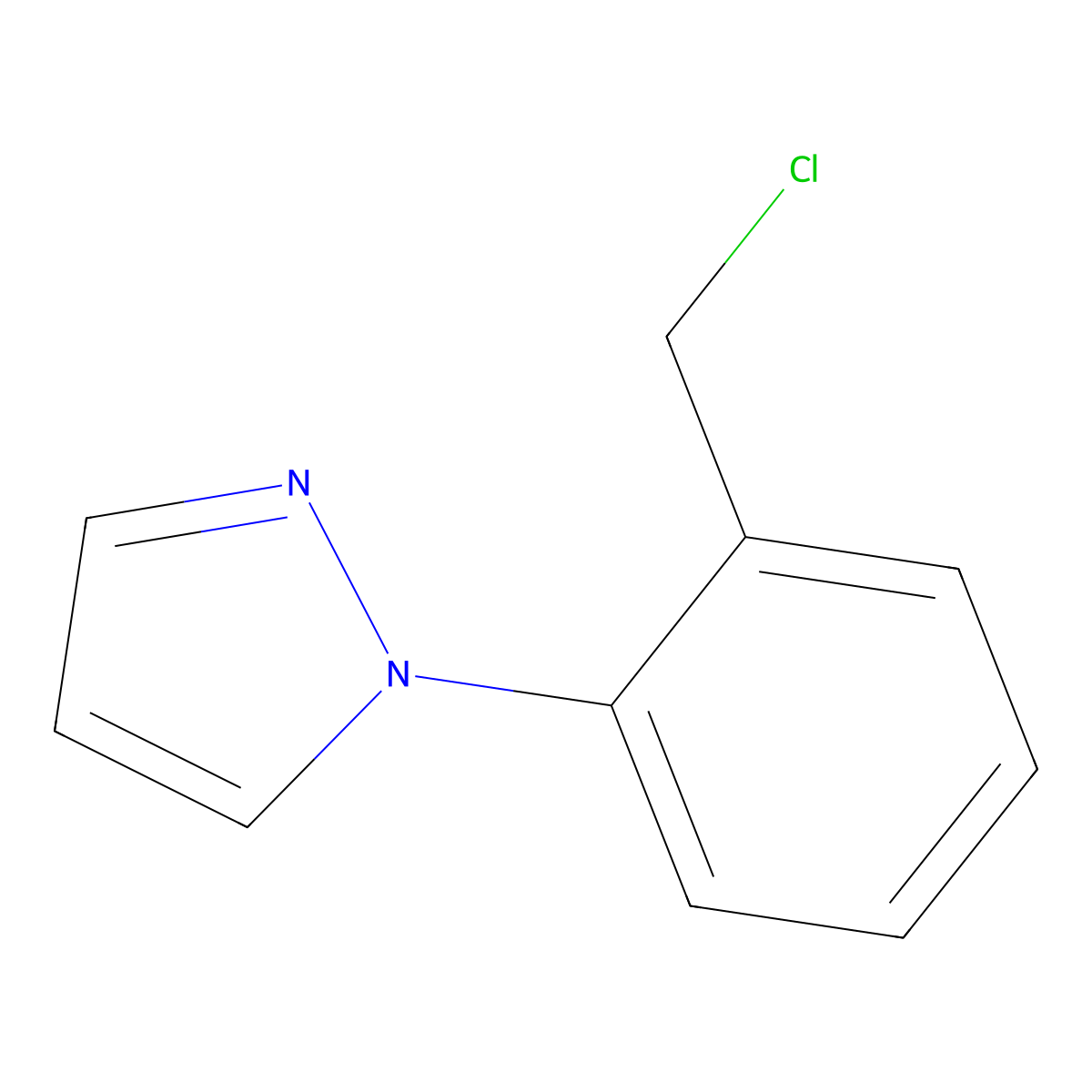 1-[2-(chloromethyl)phenyl]-1H-pyrazole molecular structure, CAS 1152536-66-7