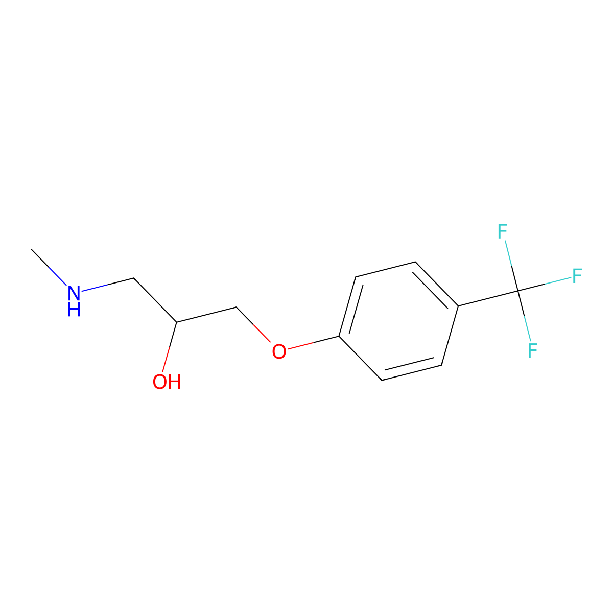 1-(Methylamino)-3-[4-(trifluoromethyl)phenoxy]propan-2-ol molecular structure, CAS 1152538-73-2