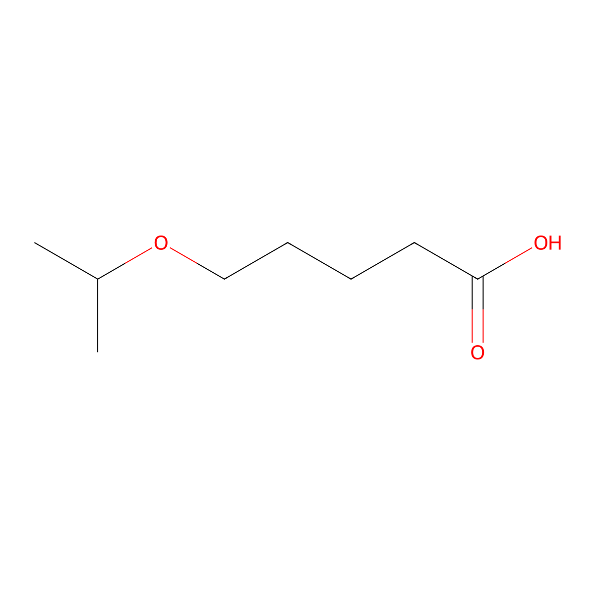 5-(Propan-2-yloxy)pentanoic acid molecular structure, CAS 1152539-54-2