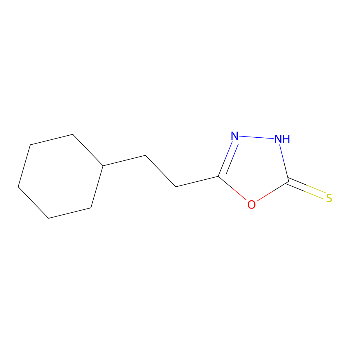 5-(2-Cyclohexylethyl)-1,3,4-oxadiazole-2-thiol molecular structure, CAS 1152542-39-6