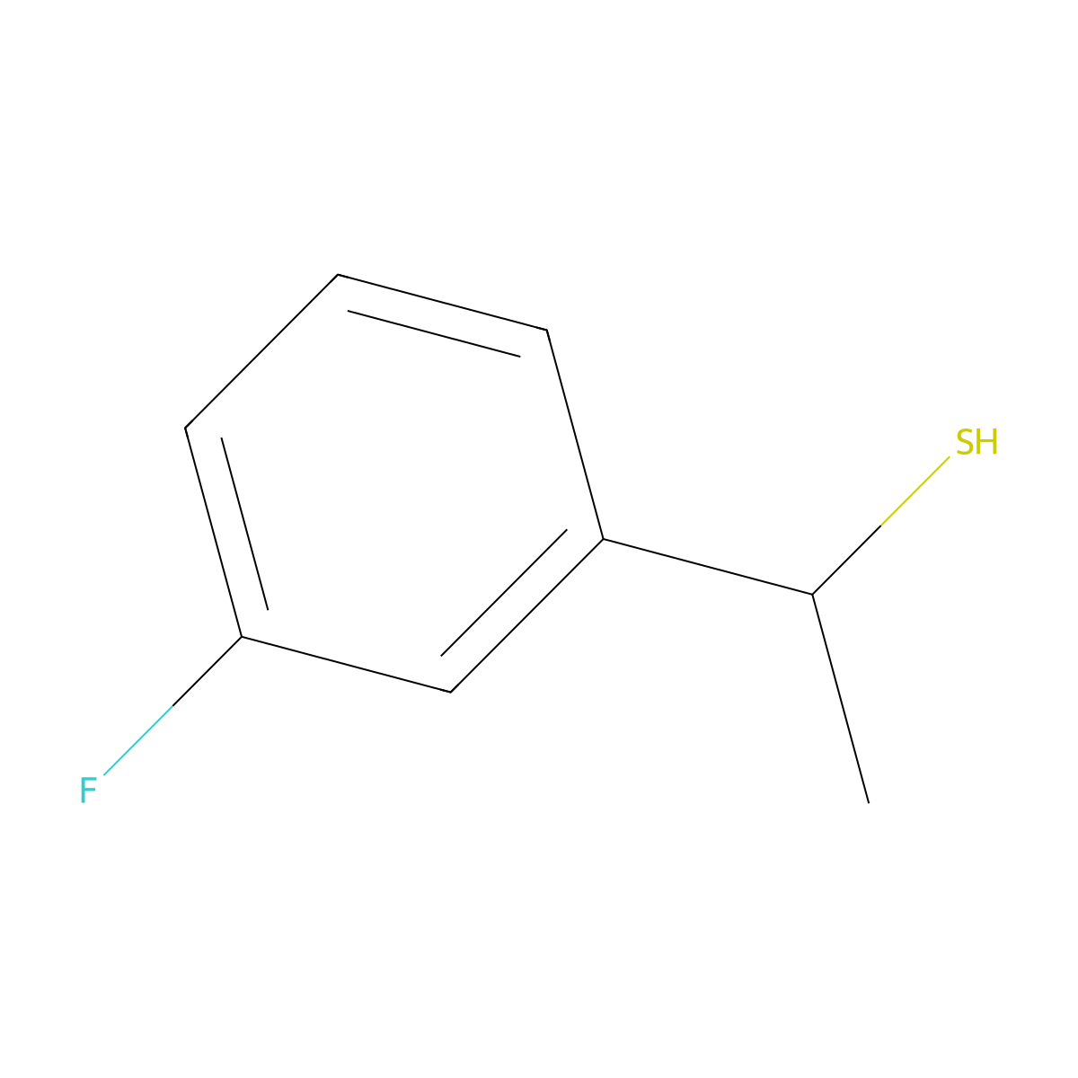 1-(3-Fluorophenyl)ethane-1-thiol molecular structure, CAS 1152542-44-3
