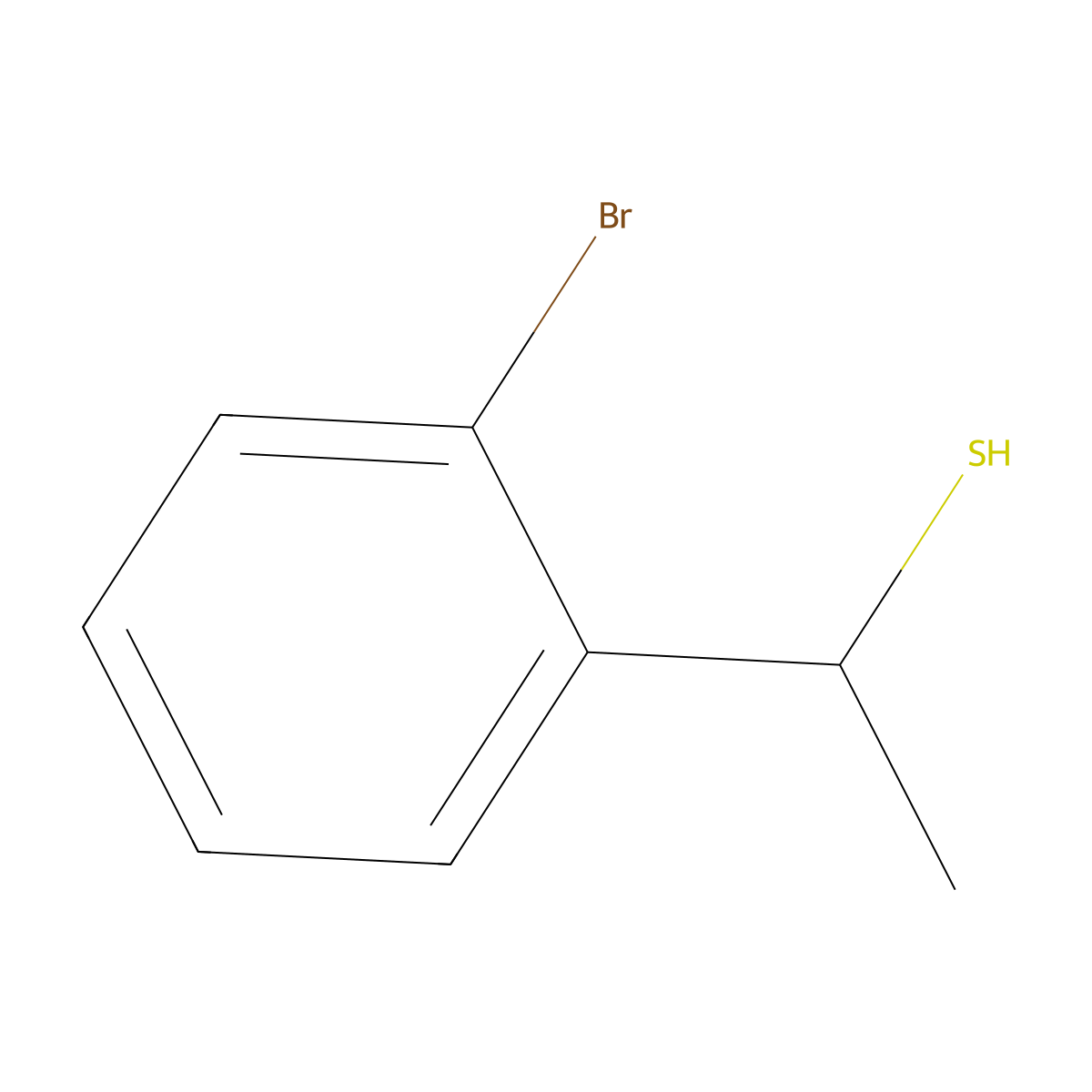 1-(2-Bromophenyl)ethane-1-thiol molecular structure, CAS 1152542-56-7