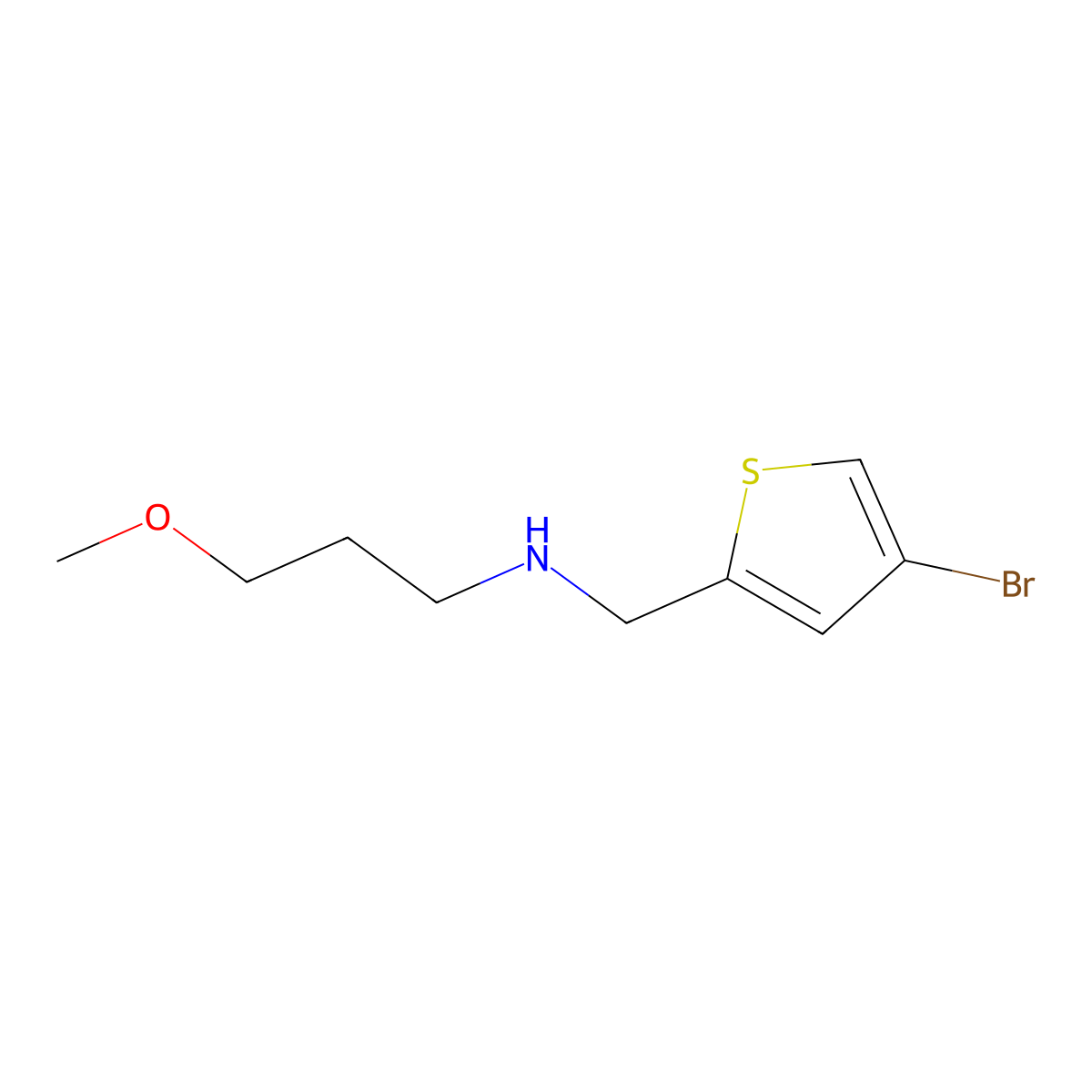 [(4-Bromothiophen-2-yl)methyl](3-methoxypropyl)amine molecular structure, CAS 1152542-89-6