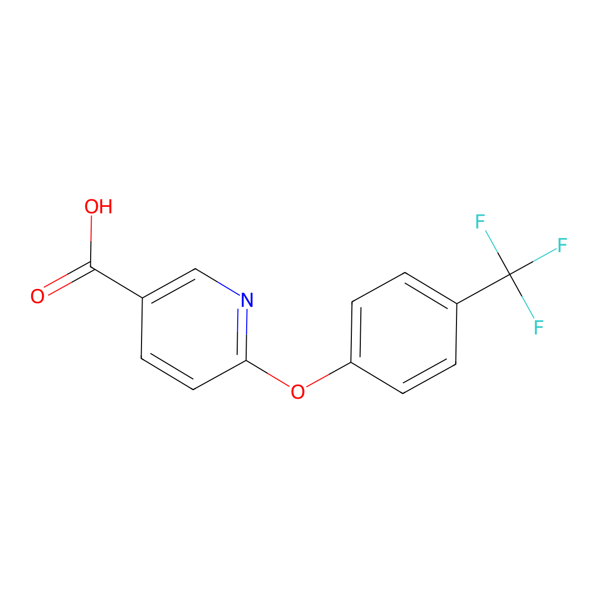 6-[4-(Trifluoromethyl)phenoxy]-3-pyridinecarboxylic acid molecular structure, CAS 1152543-45-7