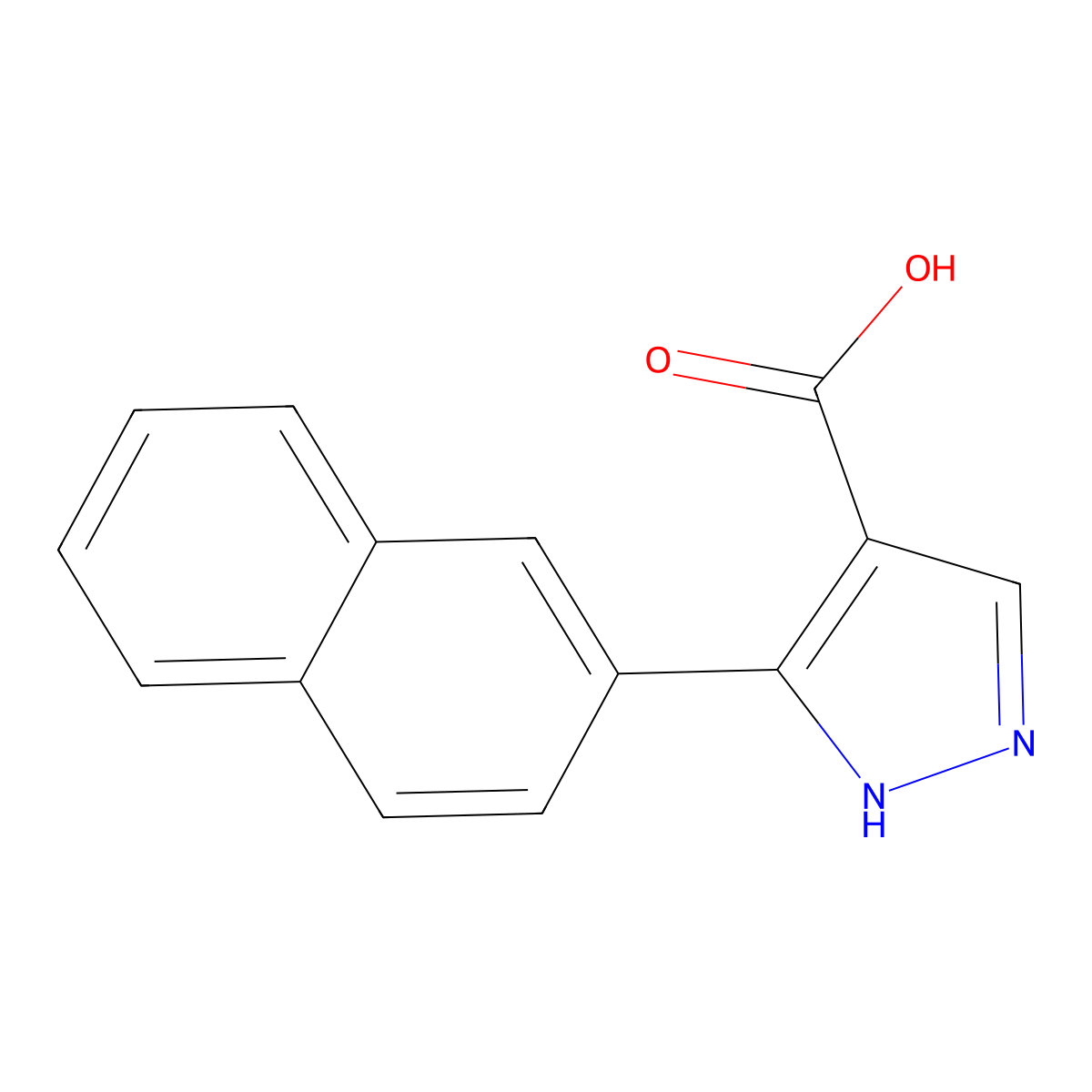 5-(Naphthalen-2-yl)-1H-pyrazole-4-carboxylic acid molecular structure, CAS 1152544-06-3