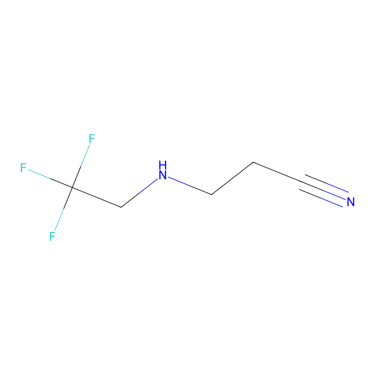 3-[(2,2,2-Trifluoroethyl)amino]propanenitrile molecular structure, CAS 1152546-03-6
