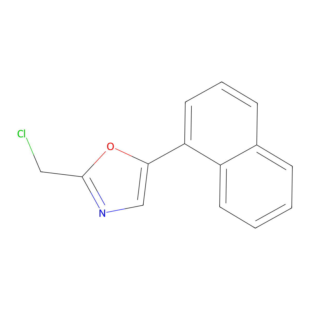 2-(Chloromethyl)-5-(naphthalen-1-yl)oxazole molecular structure, CAS 1152546-40-1