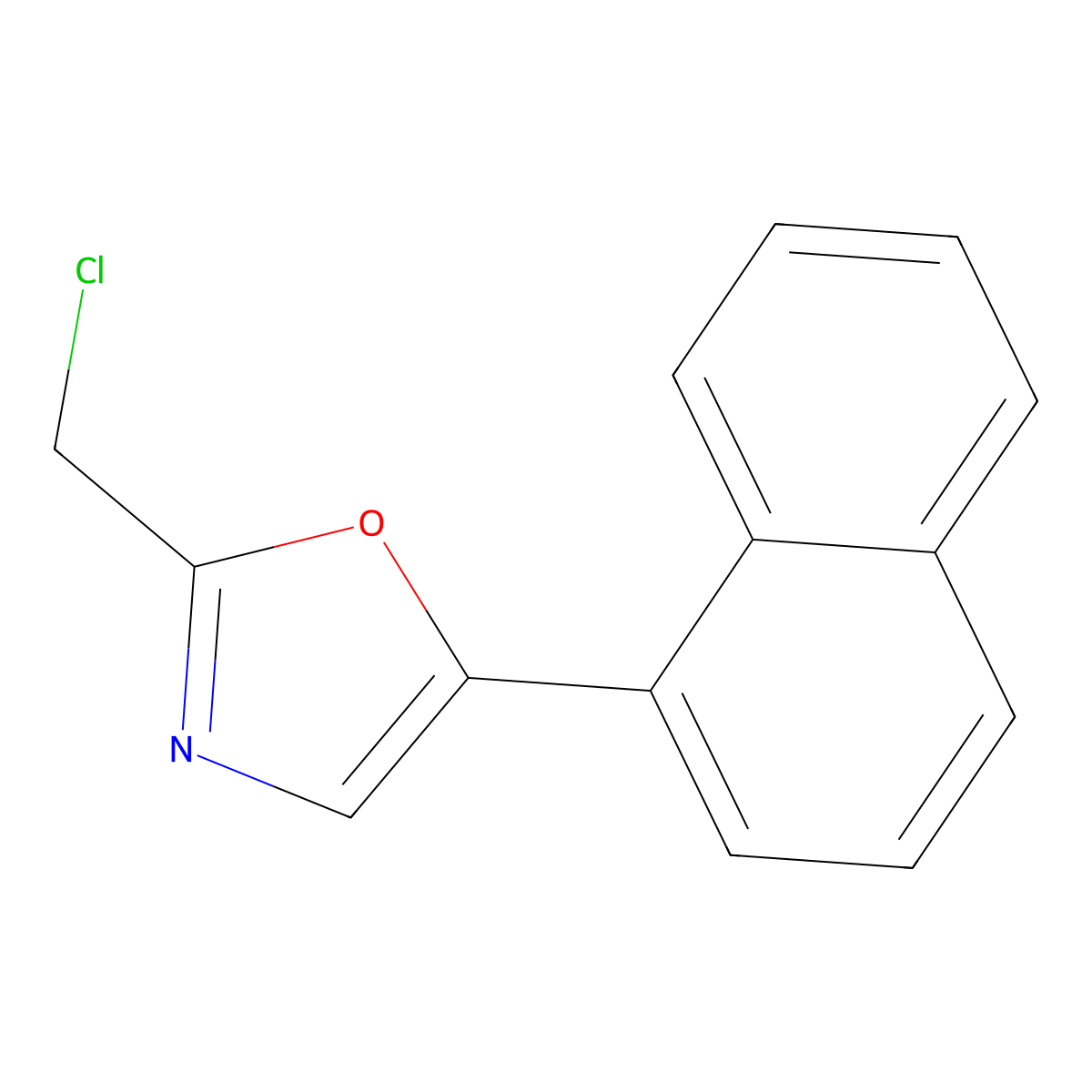 2-(Chloromethyl)-5-(naphthalen-1-yl)oxazole molecular structure, CAS 1152546-40-1