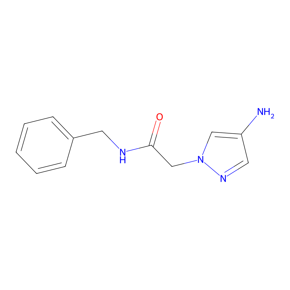 2-(4-Amino-1H-pyrazol-1-YL)-N-benzylacetamide molecular structure, CAS 1152547-45-9