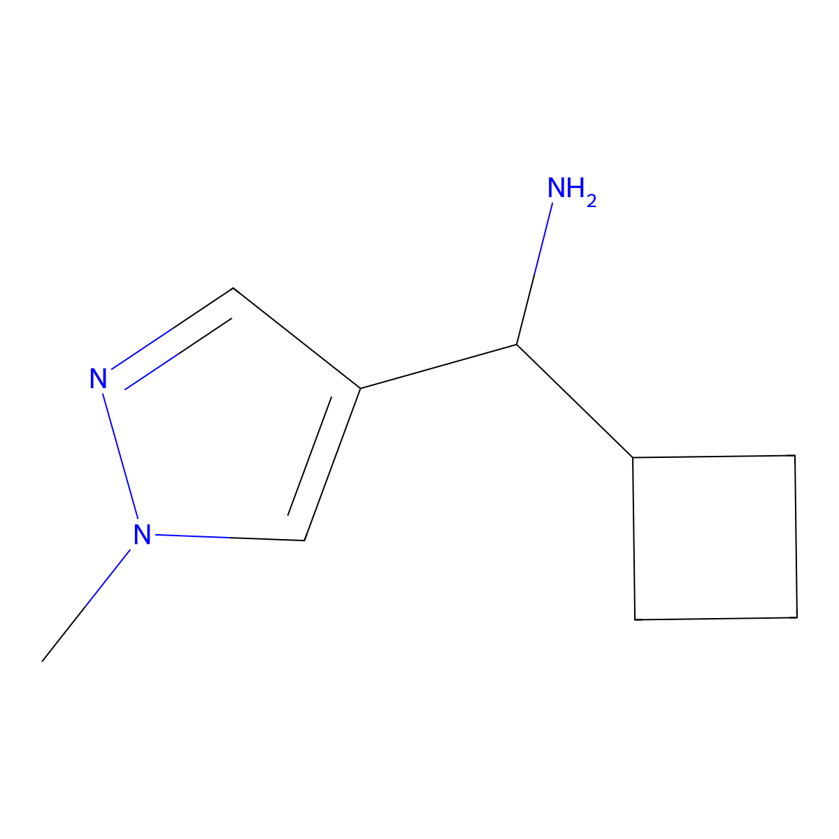 cyclobutyl(1-methyl-1H-pyrazol-4-yl)methanamine molecular structure, CAS 1152549-08-0