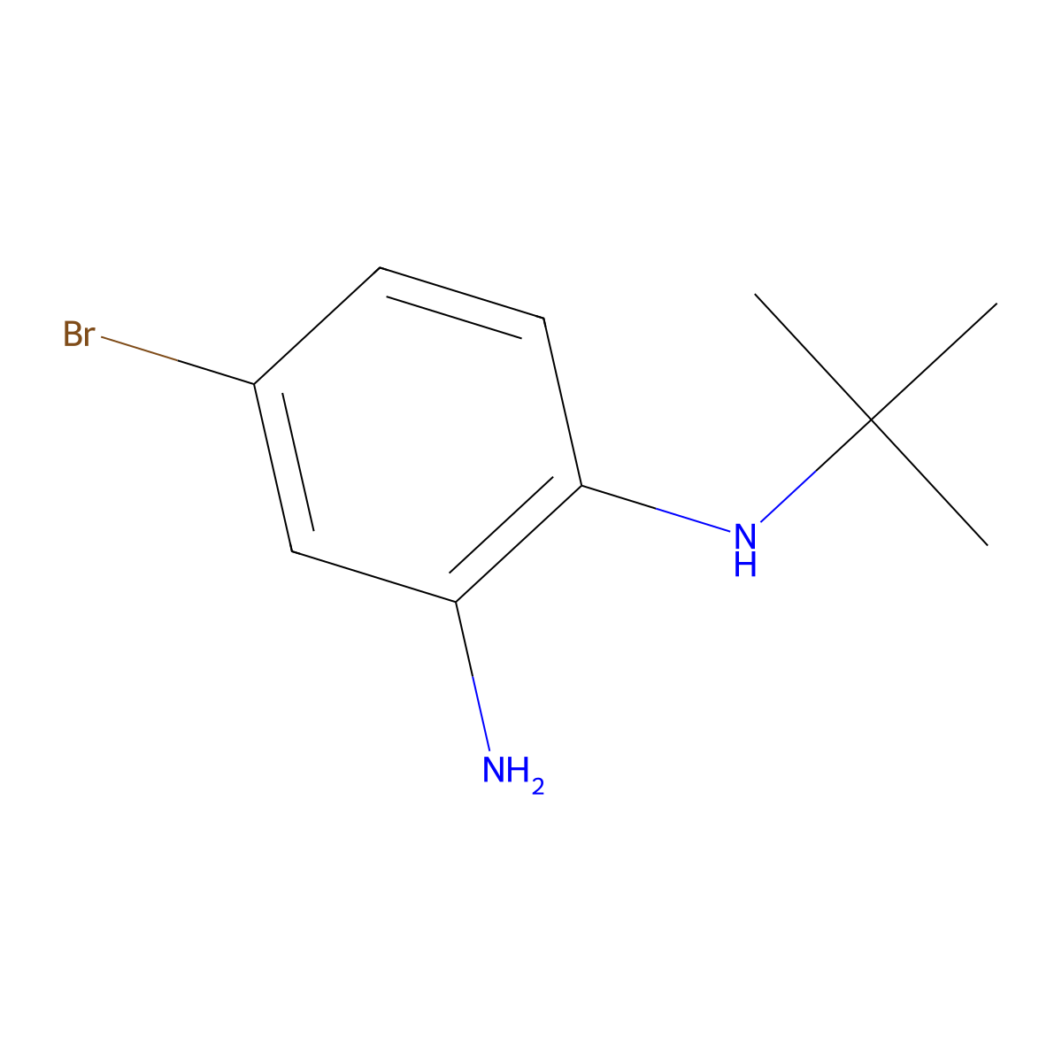 4-bromo-N1-tert-butylbenzene-1,2-diamine molecular structure, CAS 1152550-37-2