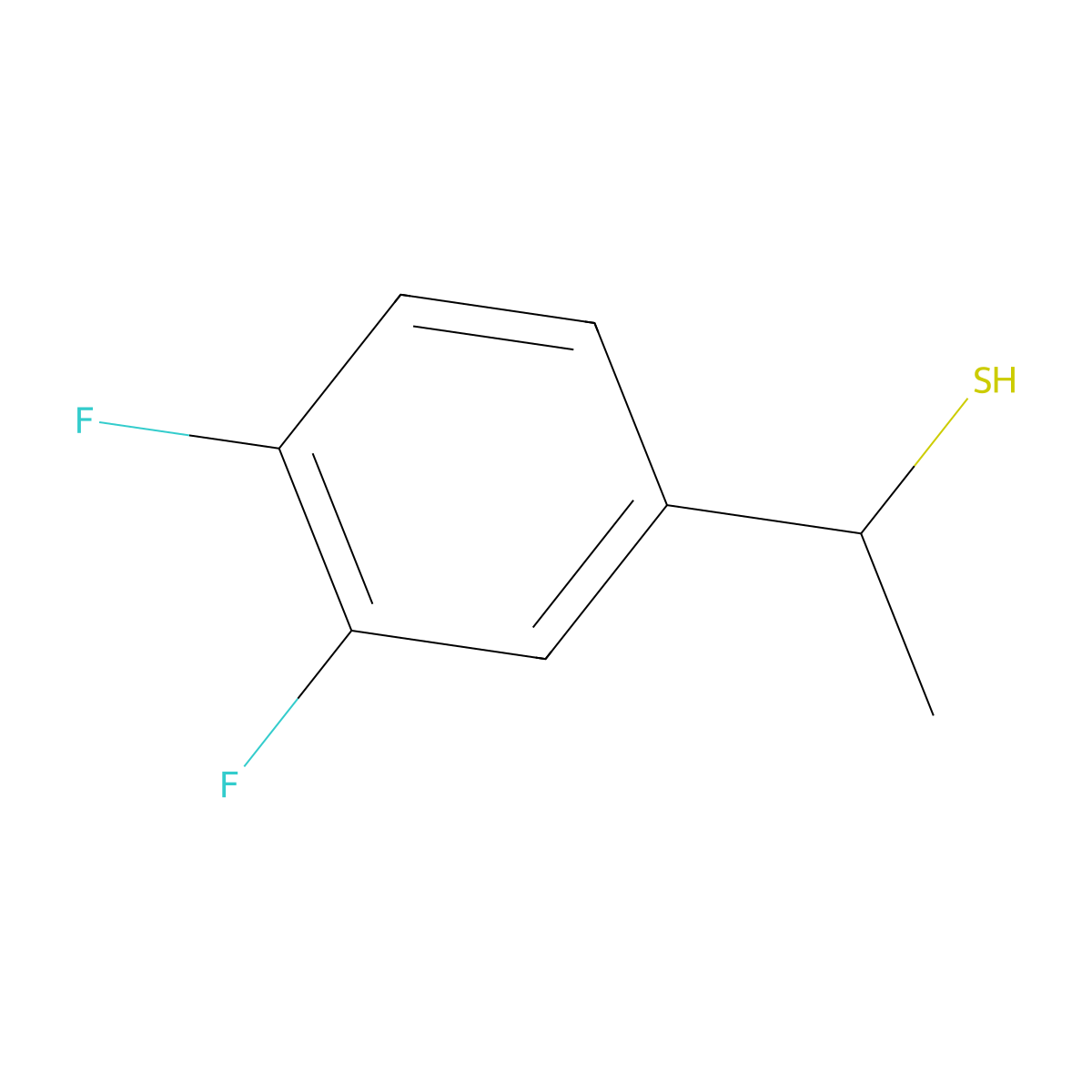 1-(3,4-Difluorophenyl)ethane-1-thiol molecular structure, CAS 1152550-43-0