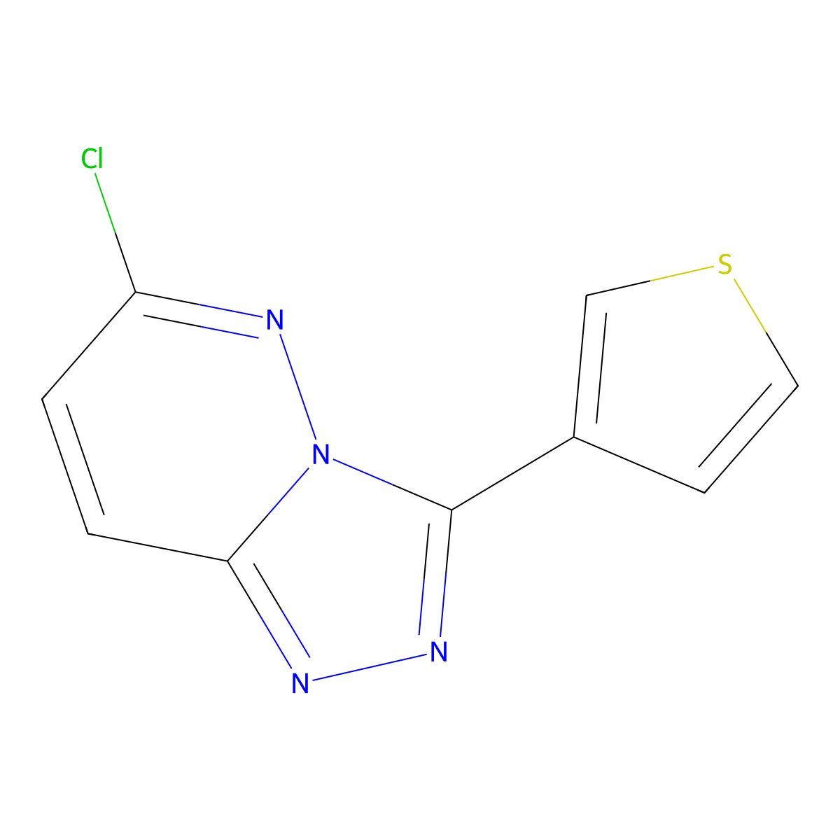 6-Chloro-3-(thiophen-3-yl)-[1,2,4]triazolo[4,3-b]pyridazine molecular structure, CAS 1152551-96-6