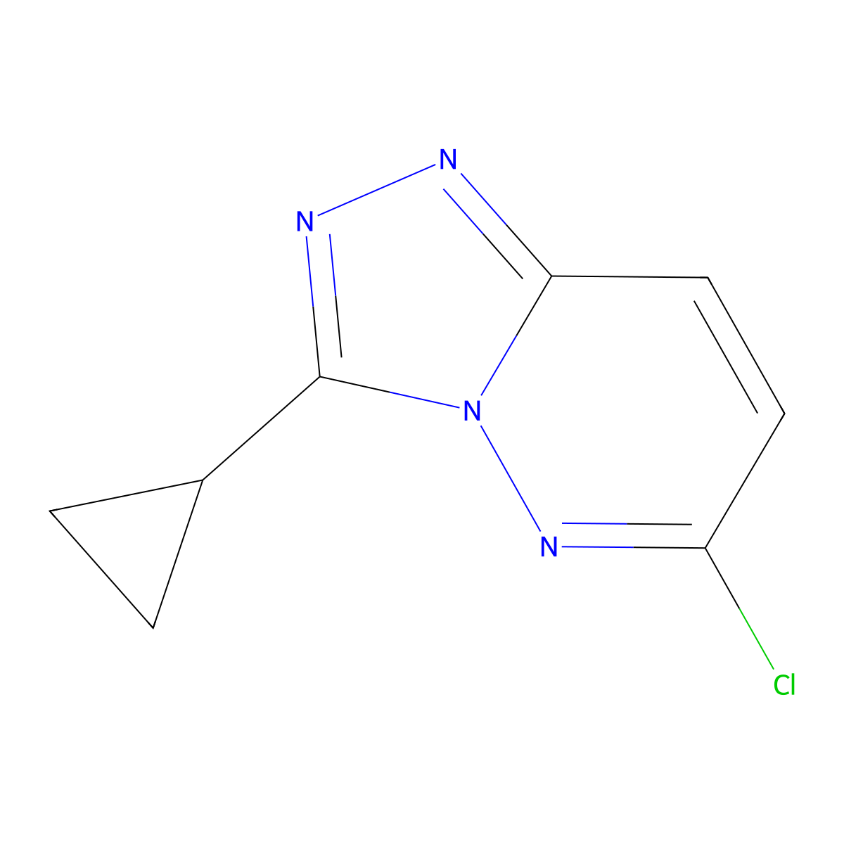 6-Chloro-3-cyclopropyl-(1,2,4)triazolo(4,3-b)pyridazine molecular structure, CAS 1152552-07-2