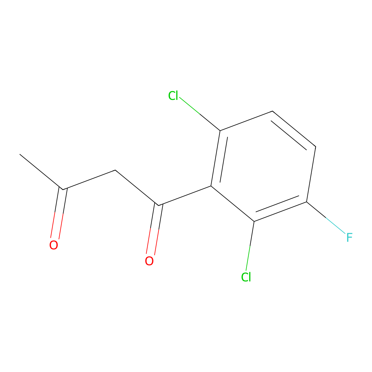 1-(2,6-Dichloro-3-fluorophenyl)butane-1,3-dione molecular structure, CAS 1152552-54-9