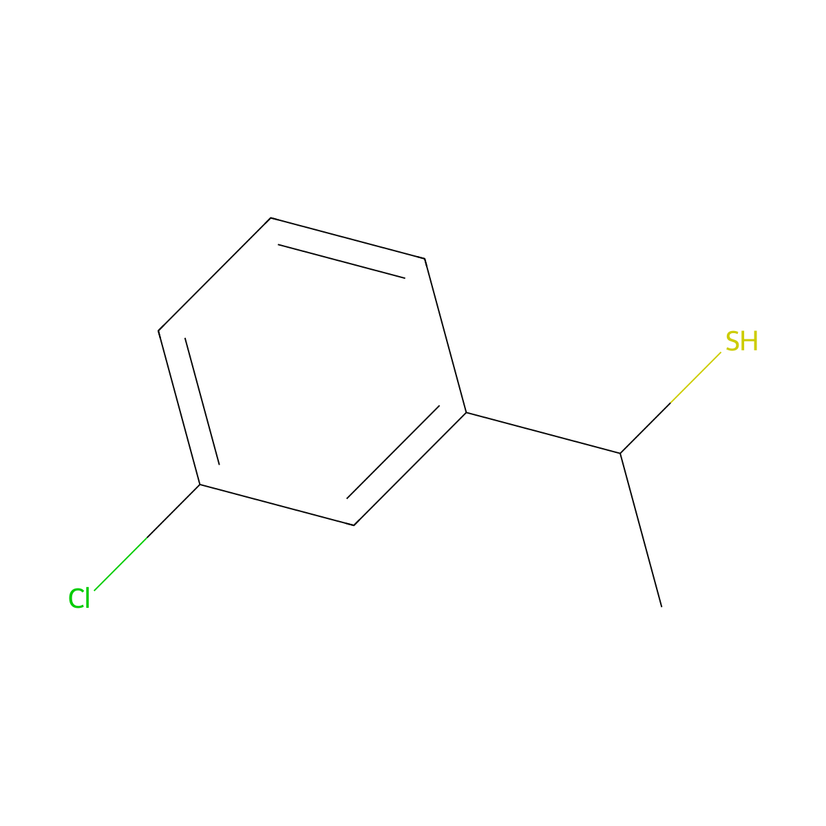 1-(3-Chlorophenyl)ethane-1-thiol molecular structure, CAS 1152553-03-1
