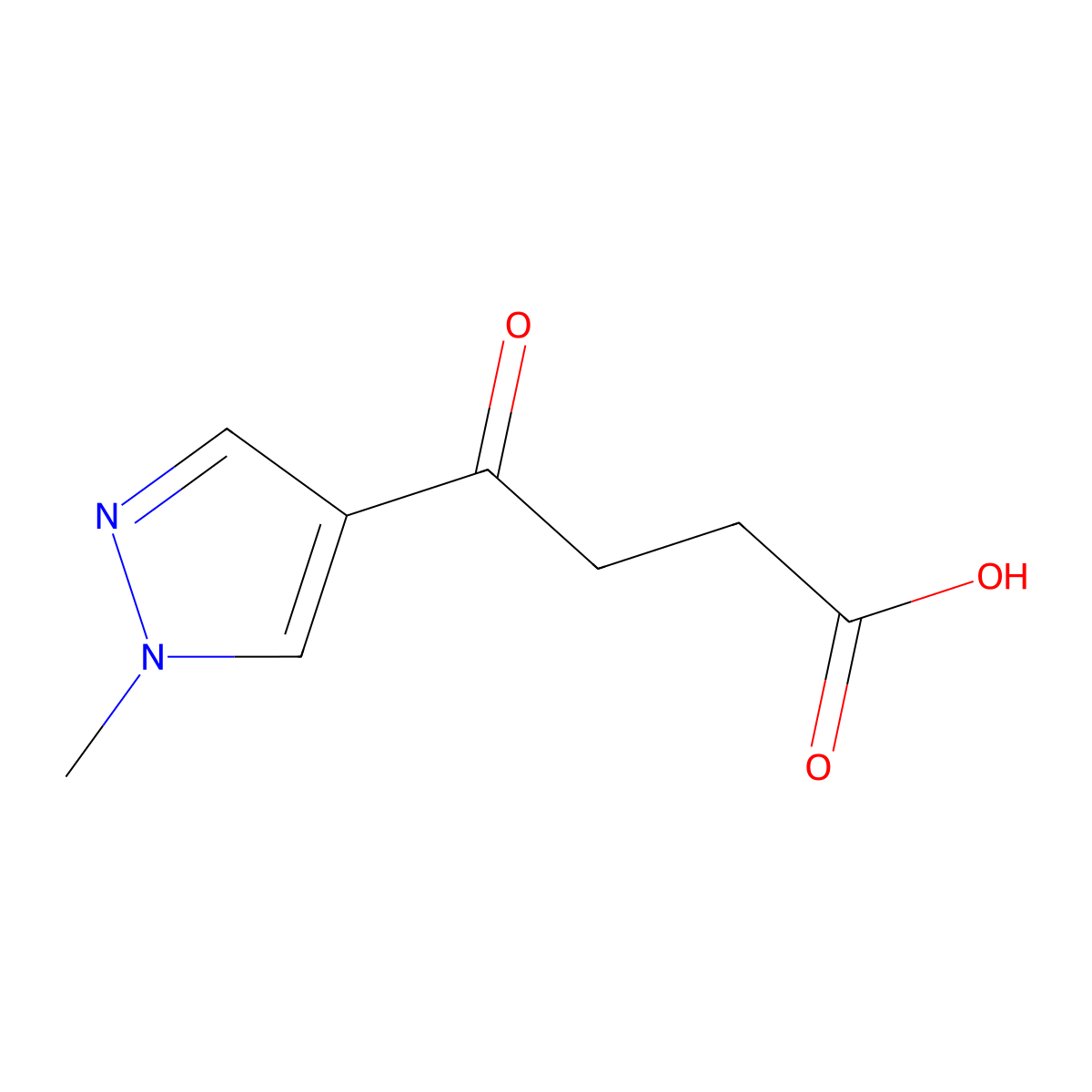 4-(1-methyl-1H-pyrazol-4-yl)-4-oxobutanoic acid molecular structure, CAS 1152553-14-4