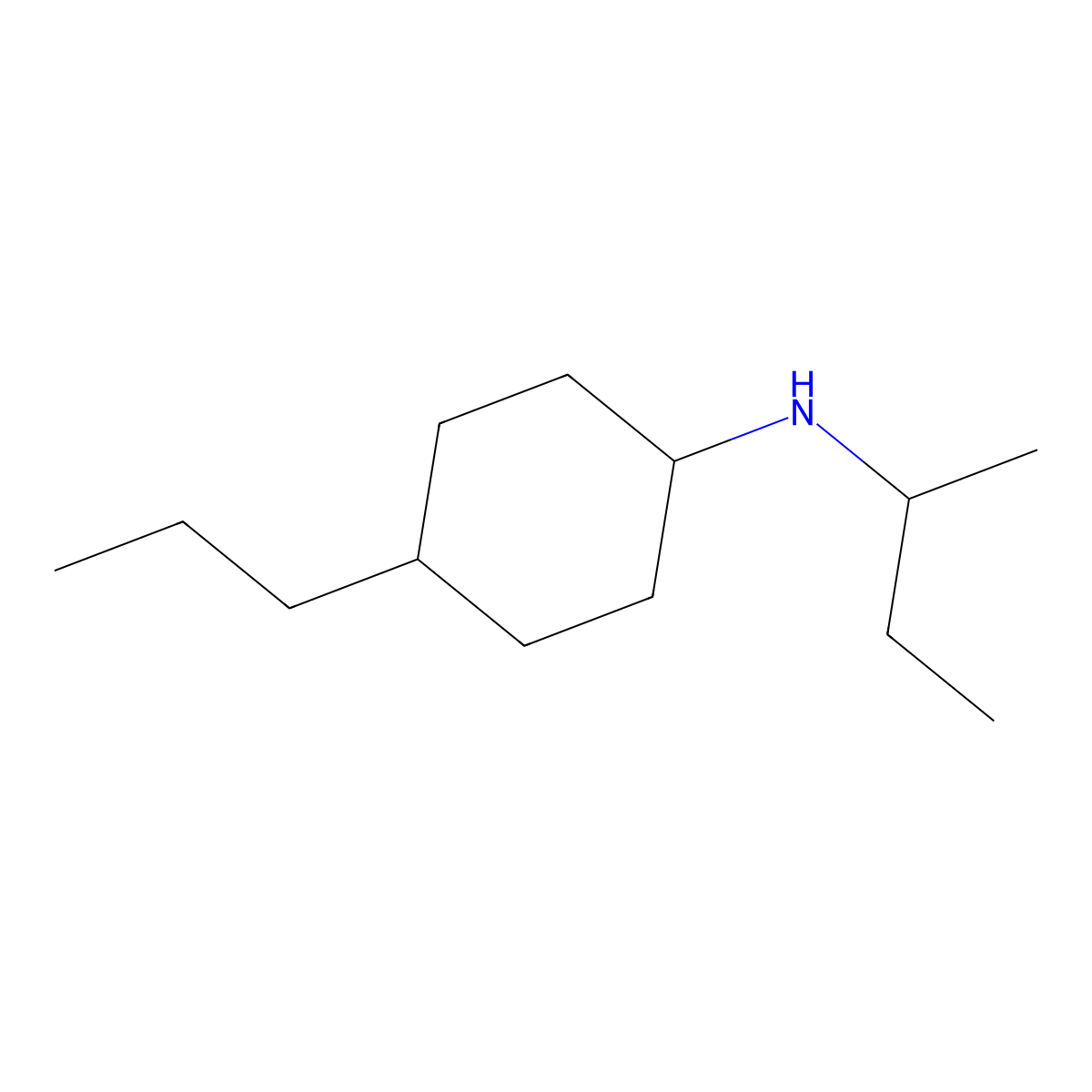N-(butan-2-yl)-4-propylcyclohexan-1-amine molecular structure, CAS 1152555-64-0