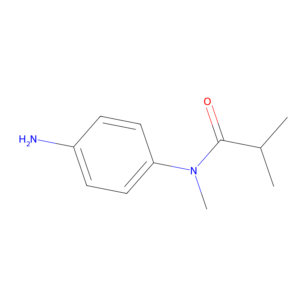 N-(4-aminophenyl)-N,2-dimethylpropanamide molecular structure, CAS 1152555-76-4