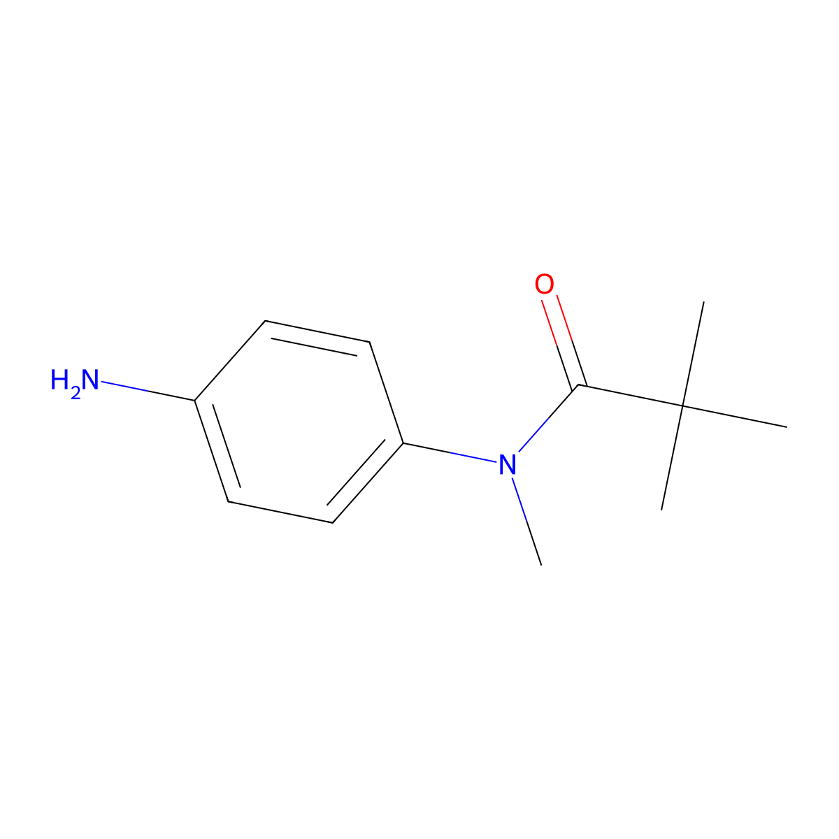 N-(4-aminophenyl)-N,2,2-trimethylpropanamide molecular structure, CAS 1152555-82-2