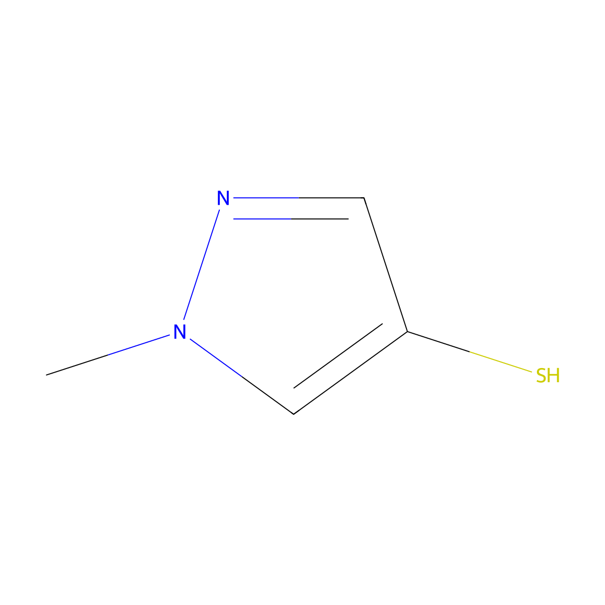 1-methyl-1H-pyrazole-4-thiol molecular structure, CAS 1152556-14-3