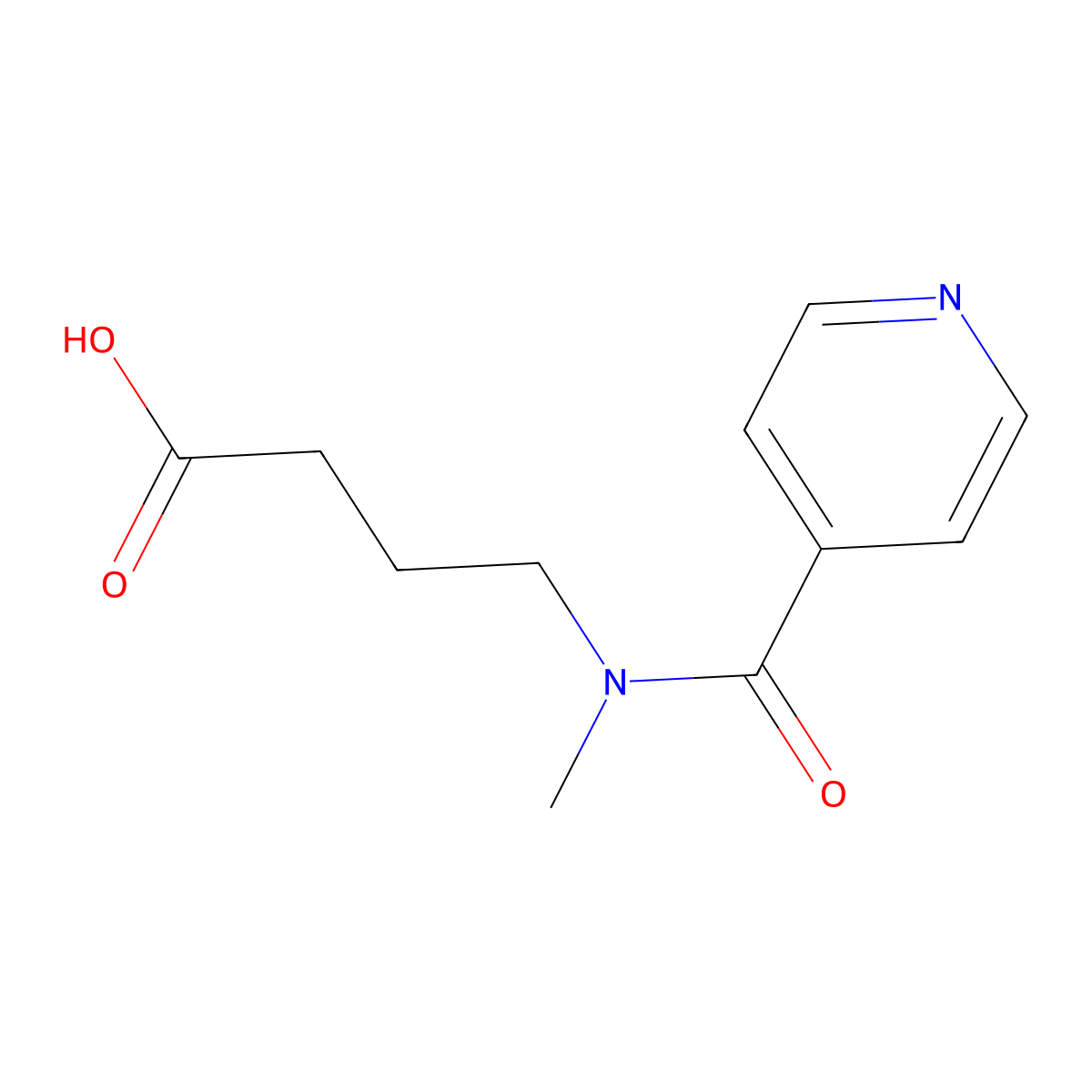 4-[N-methyl-1-(pyridin-4-yl)formamido]butanoic acid molecular structure, CAS 1152556-15-4