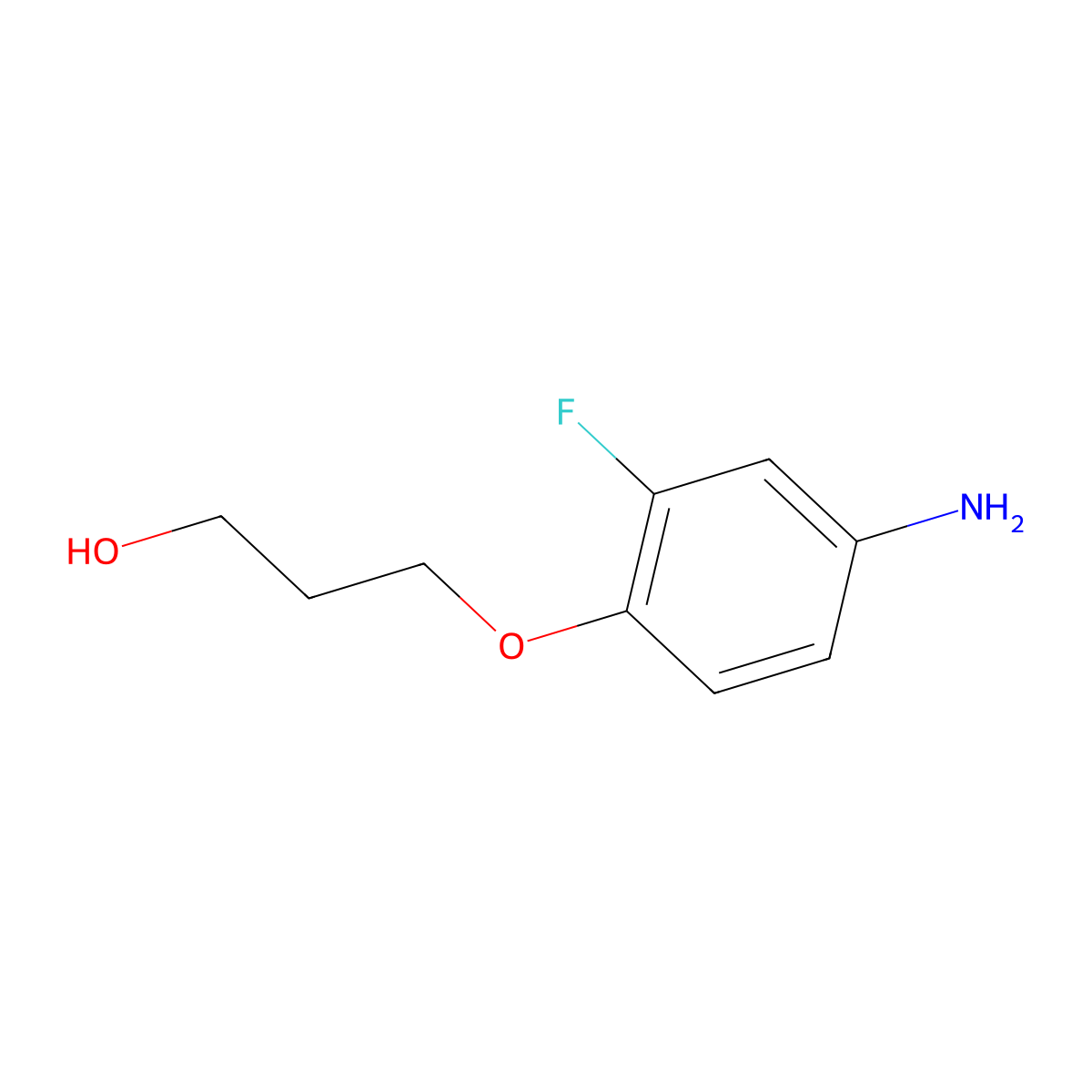 3-(4-Amino-2-fluorophenoxy)propan-1-ol molecular structure, CAS 1152557-00-0