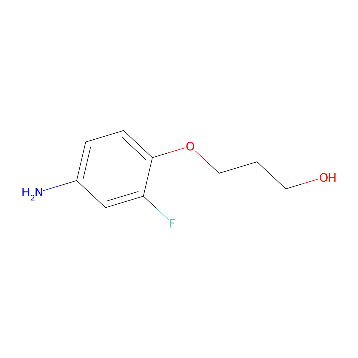 3-(4-Amino-2-fluorophenoxy)propan-1-ol molecular structure, CAS 1152557-00-0