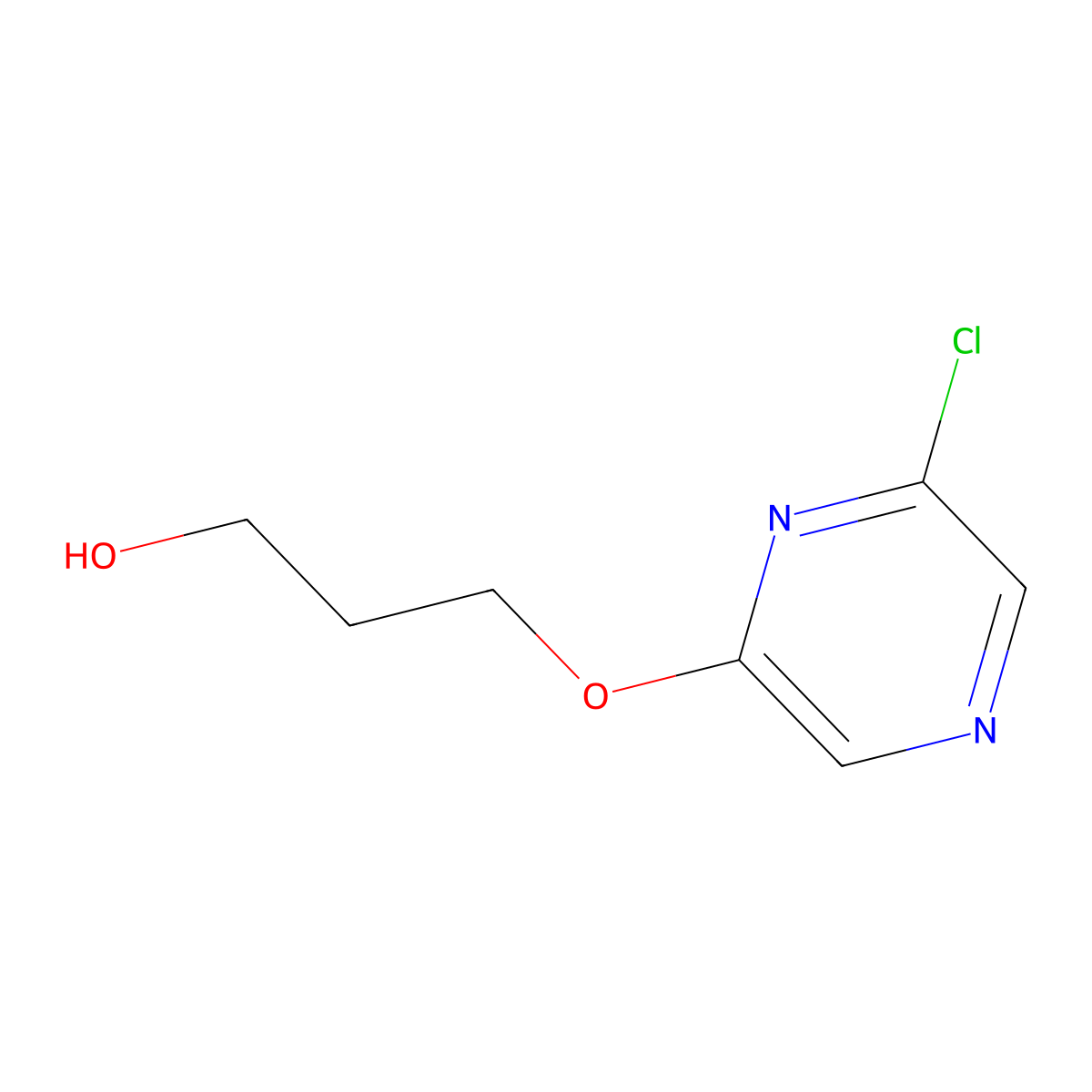 3-[(6-Chloropyrazin-2-yl)oxy]propan-1-ol molecular structure, CAS 1152557-12-4