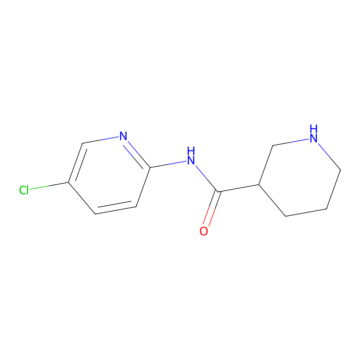 N-(5-chloropyridin-2-yl)piperidine-3-carboxamide molecular structure, CAS 1152558-68-3