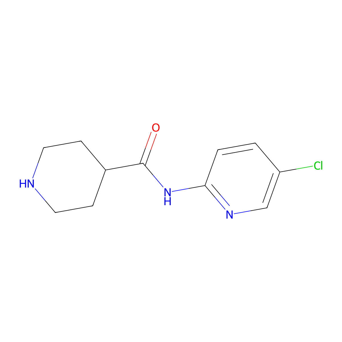 N-(5-chloropyridin-2-yl)piperidine-4-carboxamide molecular structure, CAS 1152558-73-0