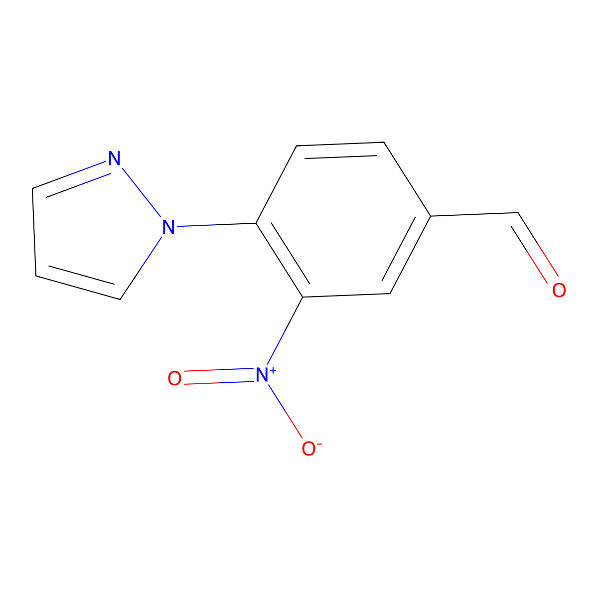 3-Nitro-4-(1h-pyrazol-1-yl)benzaldehyde molecular structure, CAS 1152559-00-6