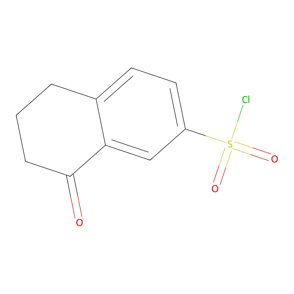 8-Oxo-5,6,7,8-tetrahydronaphthalene-2-sulfonyl chloride molecular structure, CAS 1152559-02-8