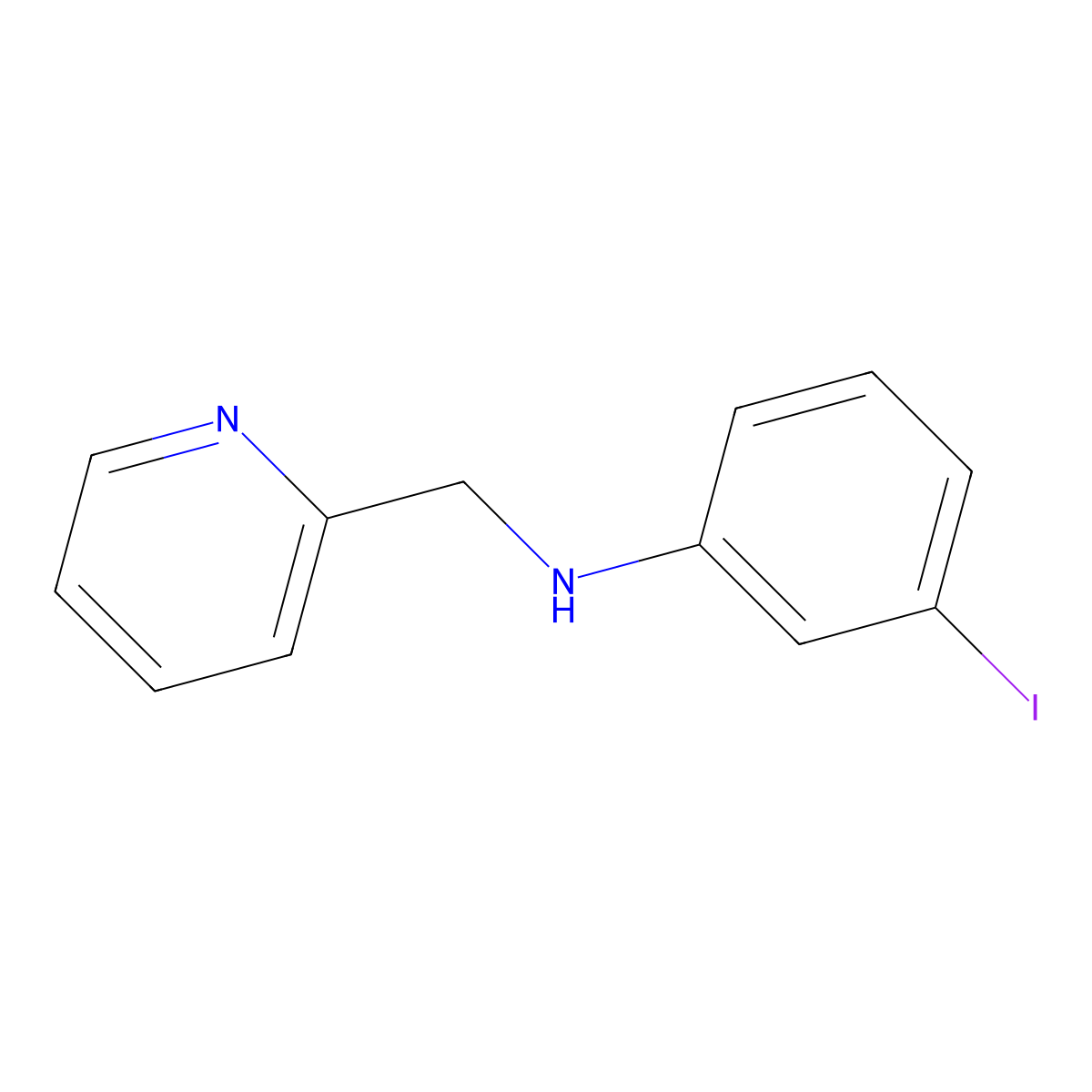 3-iodo-N-(pyridin-2-ylmethyl)aniline molecular structure, CAS 1152559-97-1