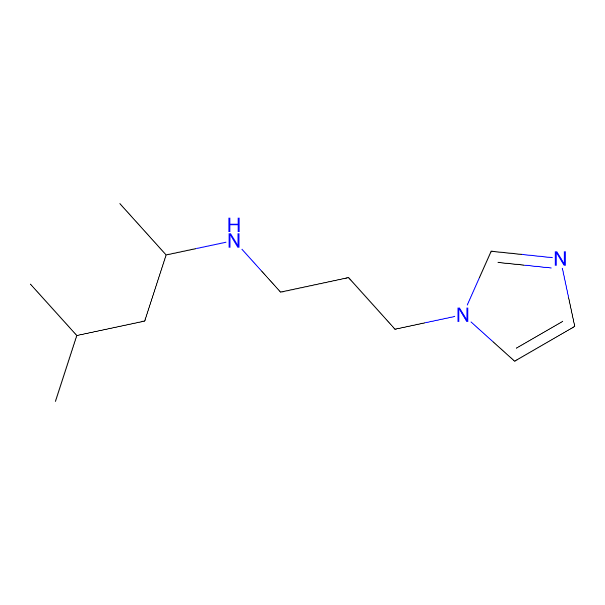 [3-(1H-Imidazol-1-yl)propyl](4-methylpentan-2-yl)amine molecular structure, CAS 1152560-66-1