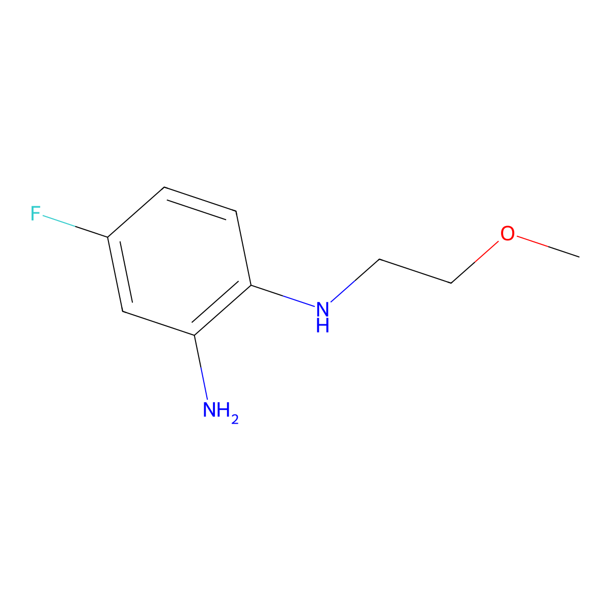 4-Fluoro-N1-(2-methoxyethyl)benzene-1,2-diamine molecular structure, CAS 1152560-87-6