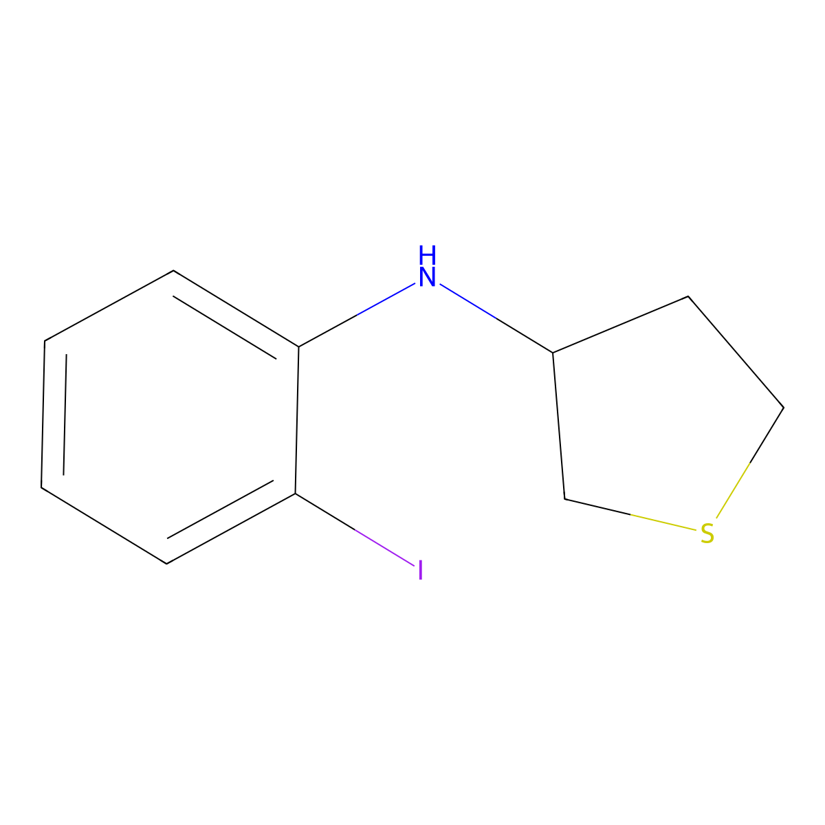 N-(2-iodophenyl)thiolan-3-amine molecular structure, CAS 1152561-16-4