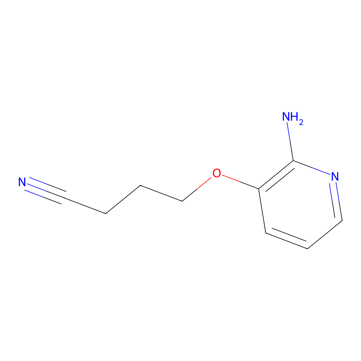 4-[(2-Aminopyridin-3-yl)oxy]butanenitrile molecular structure, CAS 1152561-49-3