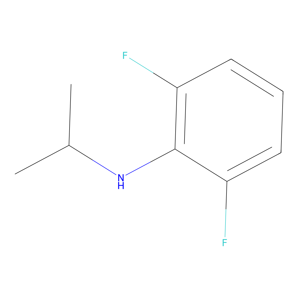 2,6-difluoro-N-(propan-2-yl)aniline molecular structure, CAS 1152562-27-0