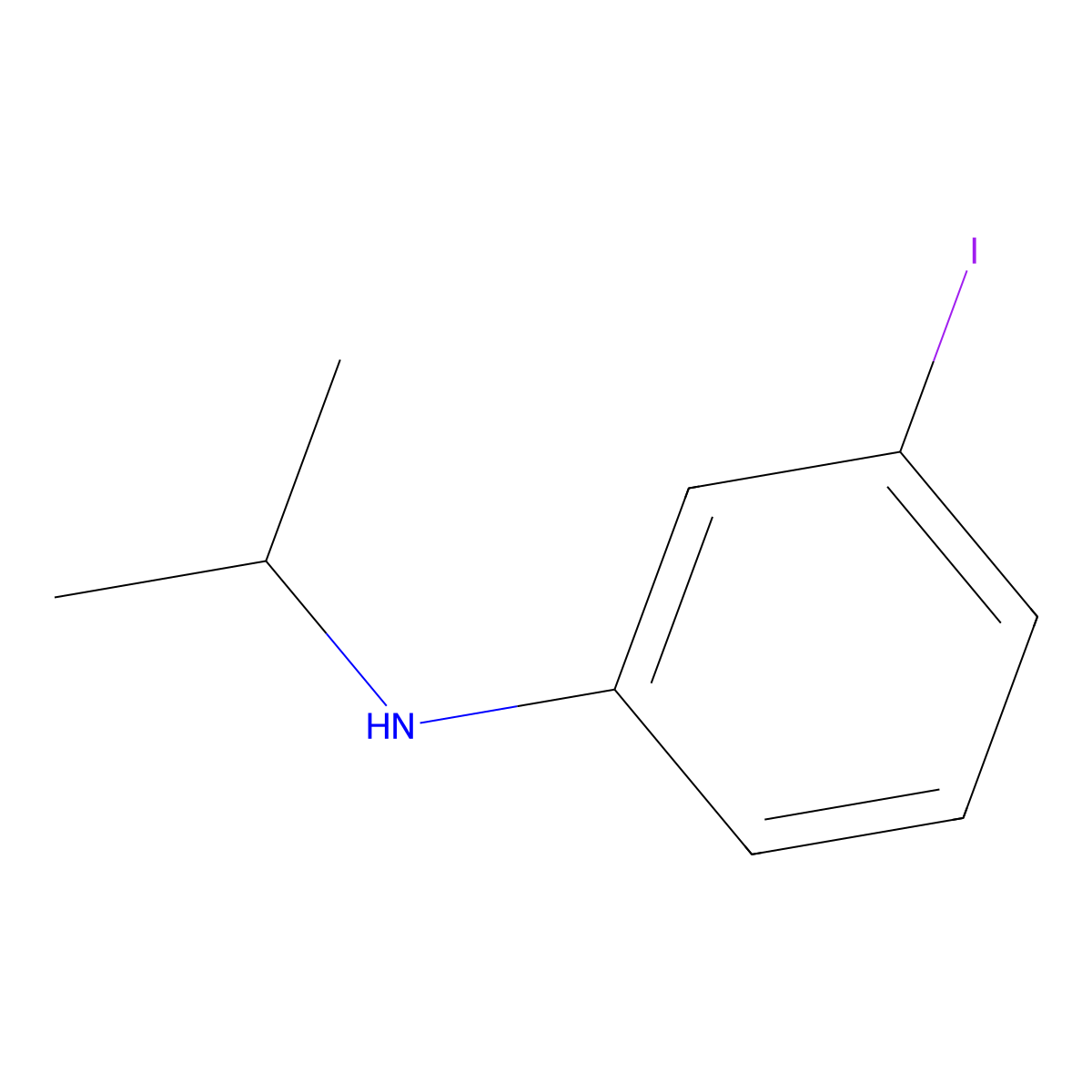3-iodo-N-(propan-2-yl)aniline molecular structure, CAS 1152562-39-4