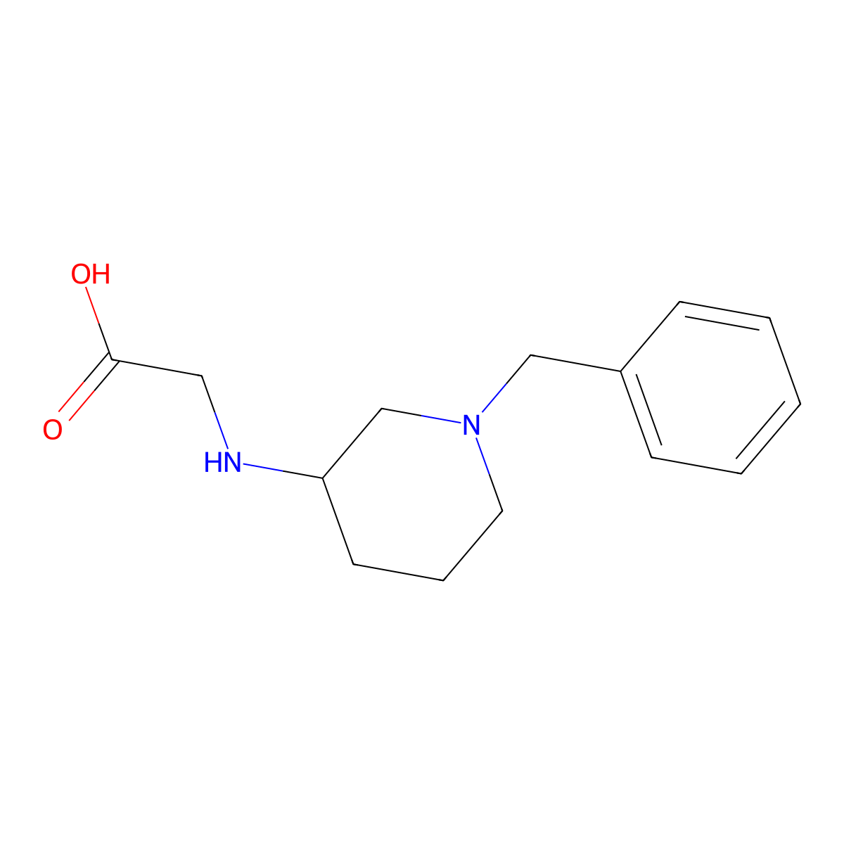 (1-Benzyl-piperidin-3-ylamino)-acetic acid molecular structure, CAS 1152563-27-3