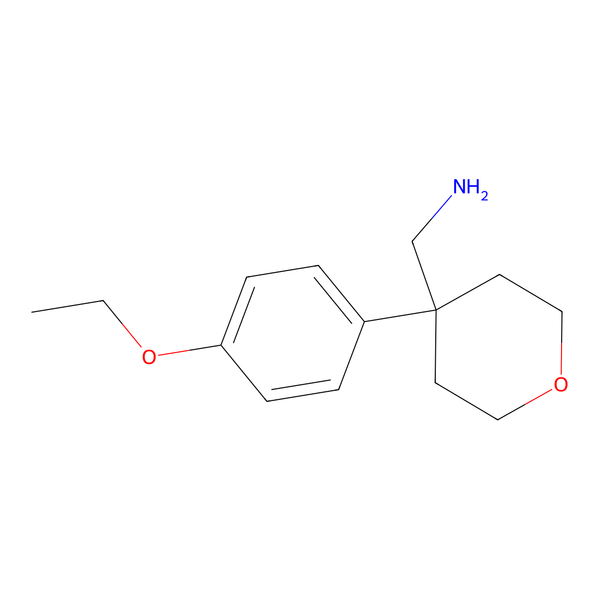 [4-(4-Ethoxyphenyl)oxan-4-yl]methanamine molecular structure, CAS 1152563-72-8