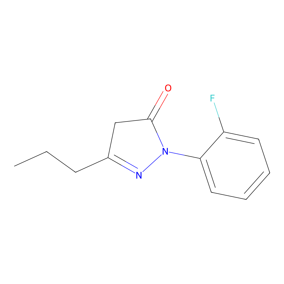 1-(2-Fluorophenyl)-3-propyl-4,5-dihydro-1H-pyrazol-5-one molecular structure, CAS 1152564-73-2
