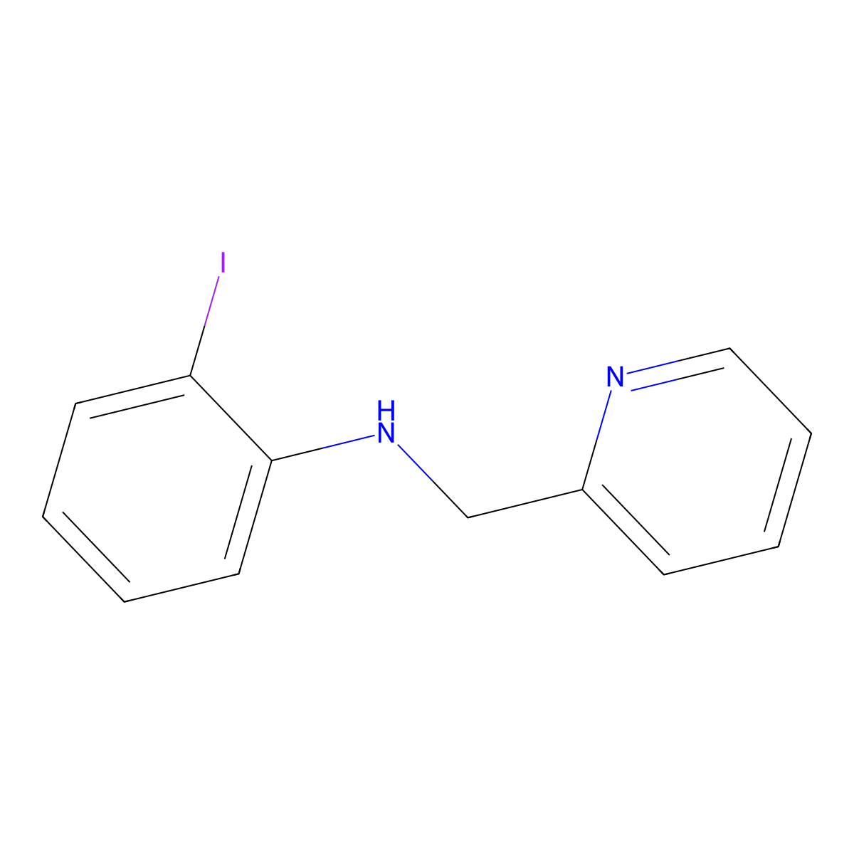 2-iodo-N-(pyridin-2-ylmethyl)aniline molecular structure, CAS 1152565-62-2