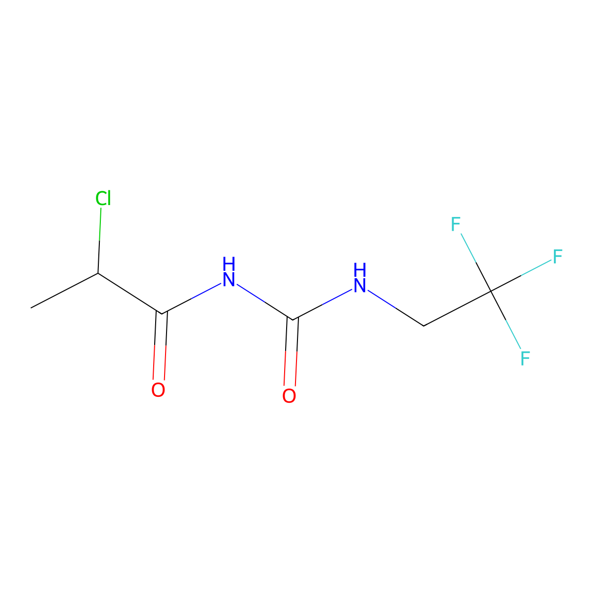 1-(2-Chloropropanoyl)-3-(2,2,2-trifluoroethyl)urea molecular structure, CAS 1152566-19-2