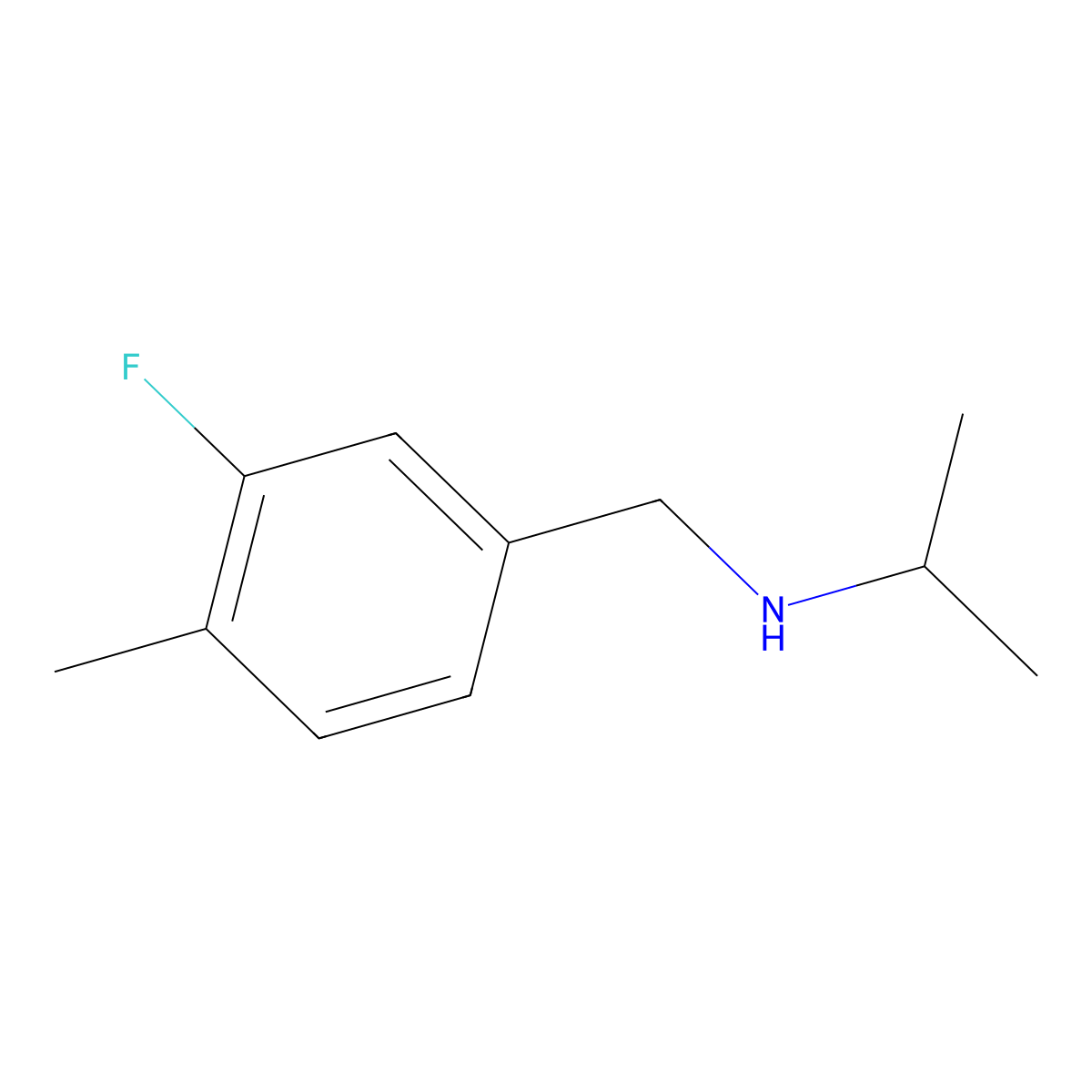 [(3-Fluoro-4-methylphenyl)methyl](propan-2-yl)amine molecular structure, CAS 1152566-94-3